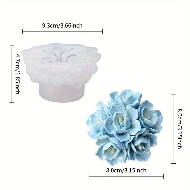 1 Hydrangea Candle Silicone Mo - đánh giá và giá Soap Making Instructions