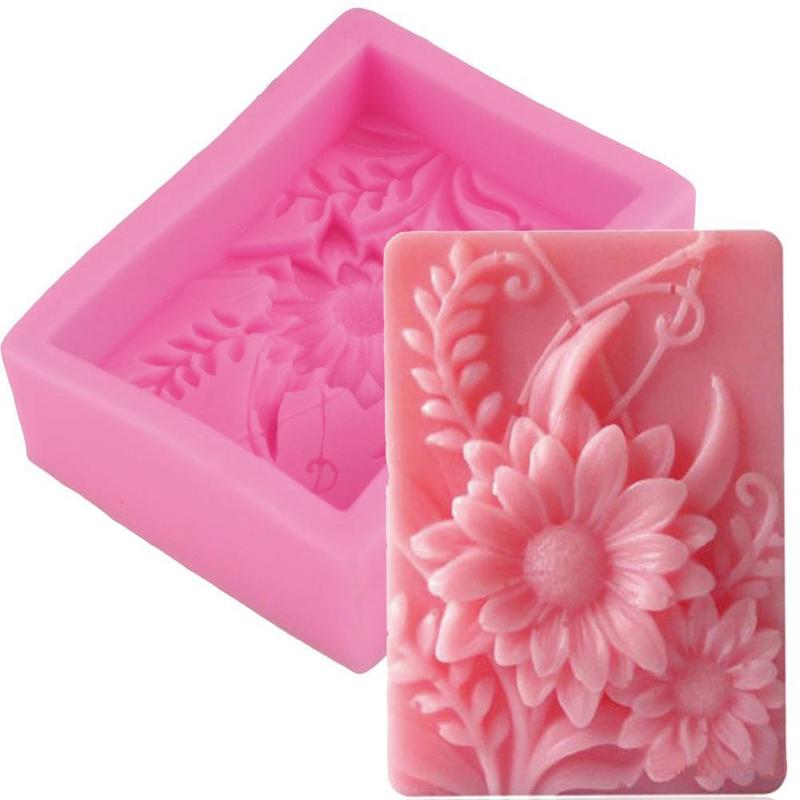 3D Square Rose Flower Silicone - đánh giá và giá Soap Making Diy Kit
