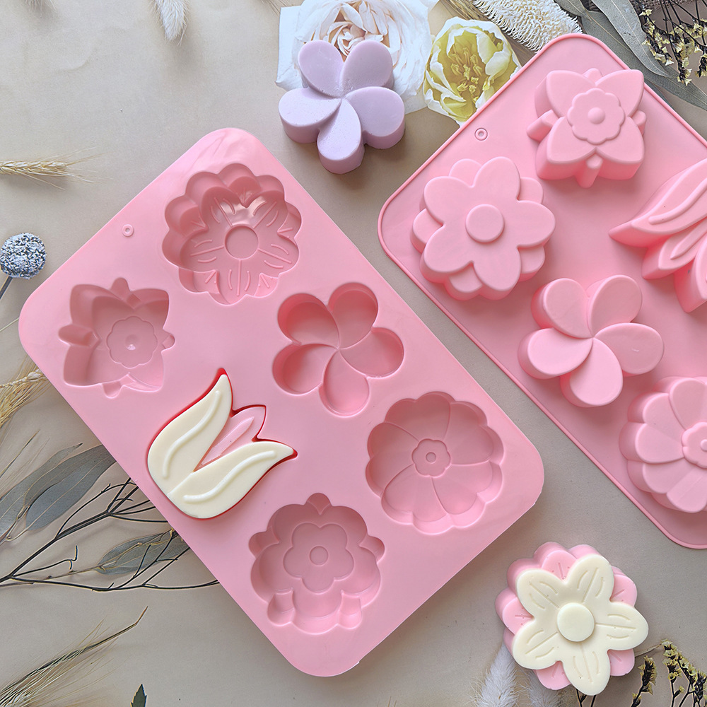 kinds Flower Silicone Molds Di - đánh giá và giá Soap Making Kit For Beginners